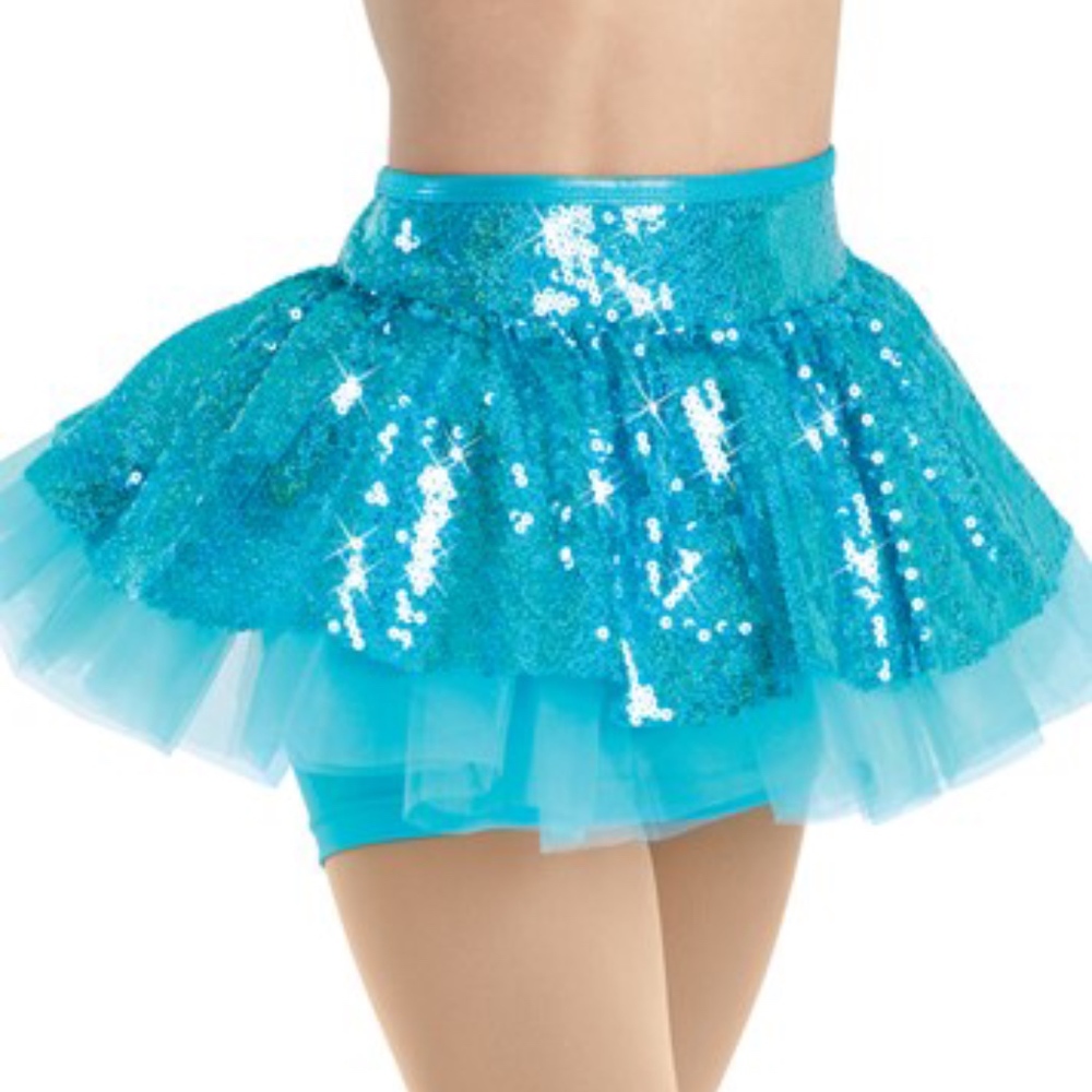 Fluffy Sequin Skirt